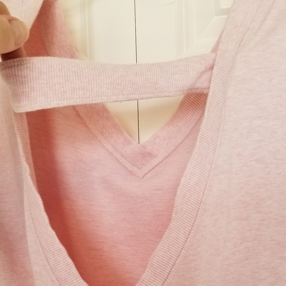 Calia pink V back and front pullover sweatshirt 3/4 sleeve SZ Med - Picture 6 of 8